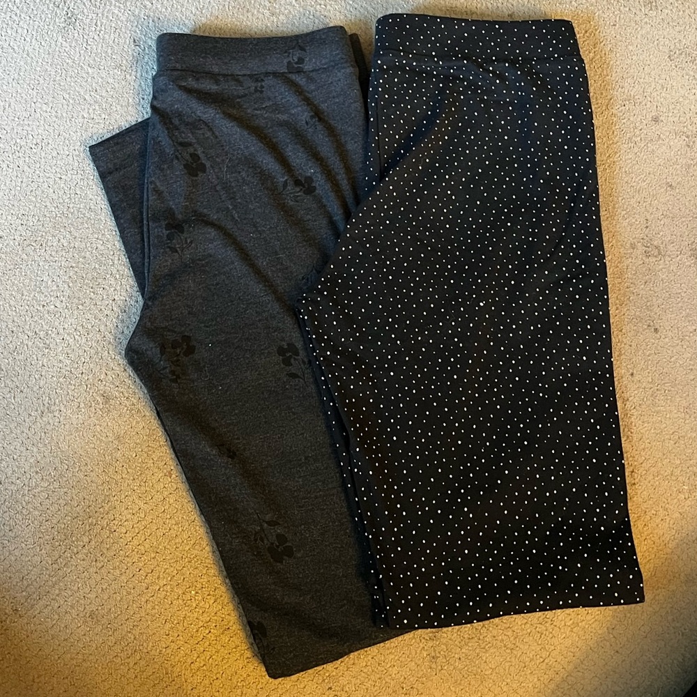 LC Lauren Conrad Black and Gray Leggings